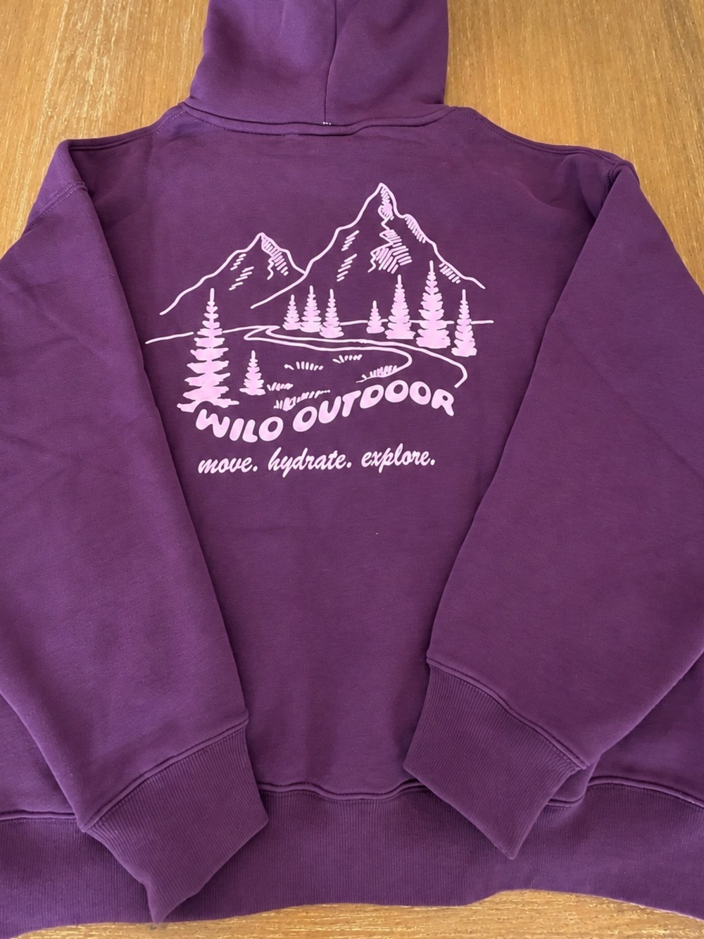 NWT WILO THE LABEL  Outdoor Purple Hoodie & Jogger Sweatpants Set Size S - Picture 4 of 4